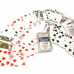 Карты игральные покерные с пластиковым покрытием Duke N098 54 листа 87х62 мм синие (DN24968BL)