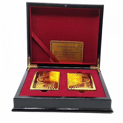 Карти гральні пластикові Duke Gold Foil 2 колоди по 54 аркуші 87х62 мм в скриньці (DN32416)