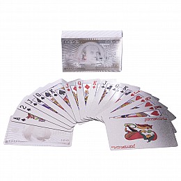 Игральные карты серебряные  (колода в 54 листа) SP-Sport IG-4566-S