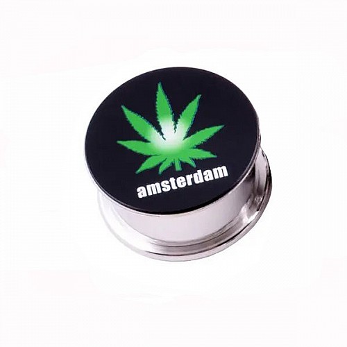 Гриндер для измельчения табака ASHTRAY Amsterdam HL-179 Конопля Black Silver (10862-hbr)