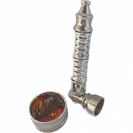Гриндер для измельчения табака + трубка Lighter №YD-486 Silver (10843-hbr)