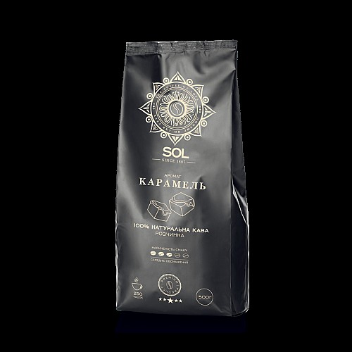 Кофе растворимый ароматизированный SOL Карамель 500 г