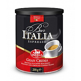 Кава помелена Saquella Bar Italia Gran Crema 250 г.