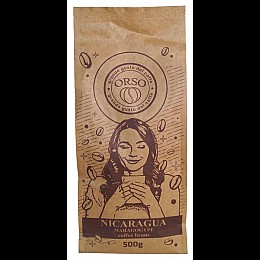 Свіжопрожарена кава в зернах моносорт Orso Nicaragua Marogogipe 100% Арабіка 8 шт х 500 г.