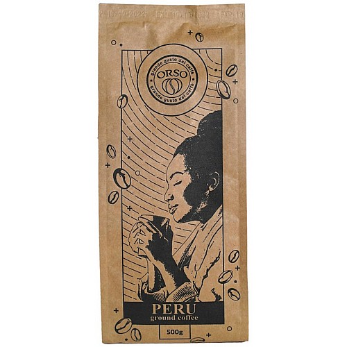Свіжообжарений мелений кава моносорт Orso Peru 100% Арабіка 8 шт х 500 г
