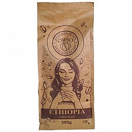 Кава моносорт в зернах Orso Ethiopia 100% Арабіка 500 г