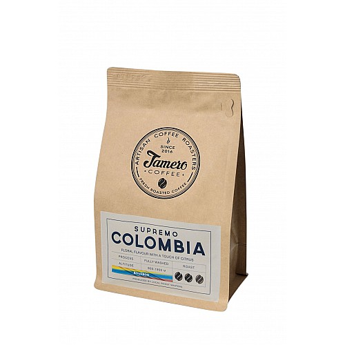 Кофе в зерне свежеобжаренный Jamero Арабика Колумбия Супремо 15 х 225 г ( 3.375 кг )