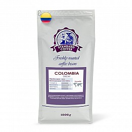 Кава в зернах Standard Coffee без кофеїну Колумбія Супремо 100% арабіка 1 кг