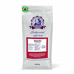 Кава в зернах Standard Coffee Бразилія Черрадо 100% арабіка 1 кг