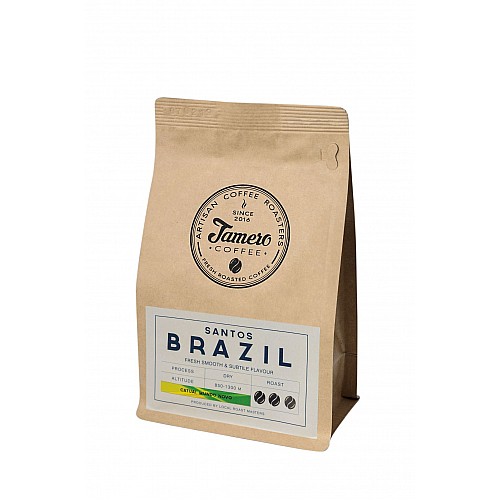 Кофе в зерне свежеобжаренный Jamero Арабика Бразилия Сантос 5 х 1 кг