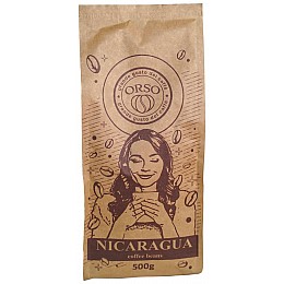 Свіжопрожарена кава в зернах моносорт Orso Nicaragua 100% Арабіка 8 шт х 500 г