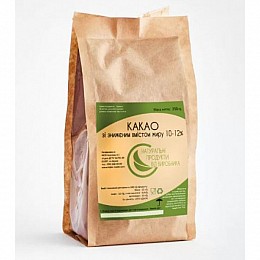 Какао зі зниженим вмістом жиру 10-12% Органік Еко-Продукт Kraft Paper 350 г.
