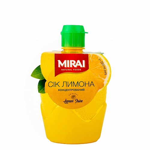 Сік лимона концентрований ТМ MIRAI 220 мл