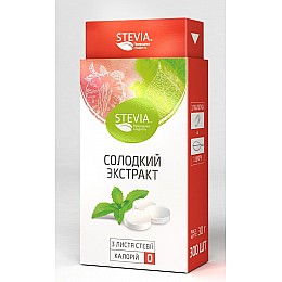 Натуральный заменитель сахара Stevia в таблетках 300 штук (4820130350068)