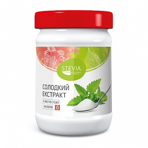 Натуральний замінник цукру Stevia у банці 150 г (4820130350037)