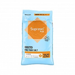 Йодована харчова сіль дрібного помелу Suprasel Plus Iodized 25 кг