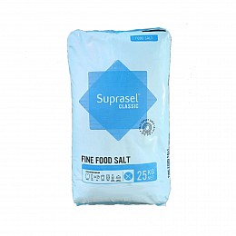 Пищева сіль дрібного помелу Suprasel Classic fine salt Данія 25 кг