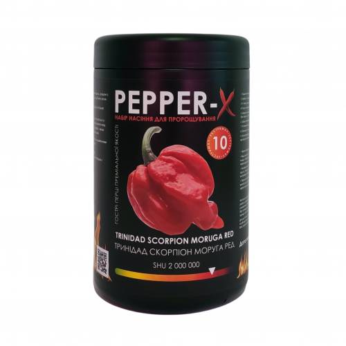 Набор для выращивания острого перца Pepper-X Trinidad Scorpion Moruga Red 750 г