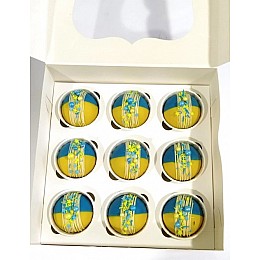 Шоколадні бомбони Mr.Plum Україна з маршмелоу 9 шт 5,5 см 360 г