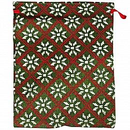 Новогодний мешок для подарков зеленый MIC (83575)