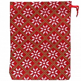 Новогодний мешок для подарков красный MIC (83575)