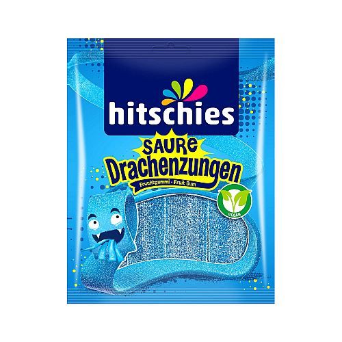 Конфеты жевательные Saure Drachenzungen Blau Hitschies 125 г
