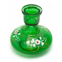 Колба для кальяна стекло Huka Зеленая 13,5х13х13 см d-3,5 см (DN29655B)