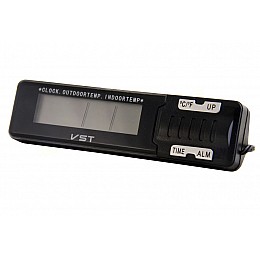 Внутрішній і зовнішній термометр з годинниками VST VST-7065