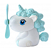 Мини-вентилятор для охлаждения воздуха FunnyFan Mini Unicorn Единорог портативный с питанием от USB Голубой