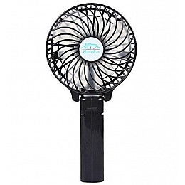Портативний ручний вентилятор handy mini fan з акумулятором 18650, чорний.