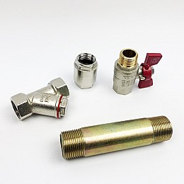 Комплект підключення лічильника Koer SET1 нікель 1/2" (вставка 110мм)