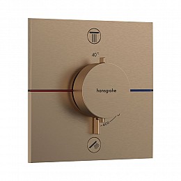 Термостат на 2 потребителя Hansgrohe ShowerSelect Comfort E шлифованная бронза 15572140