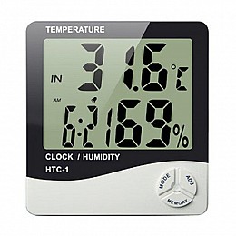 Термометр гигрометр електронний HTC-1 Білий (300496)