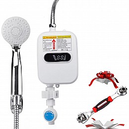 Термостатичний проточний водонагрівач Delimano1 з екраном і душем + Ключ Universal Tiger Wrench 48 в 1