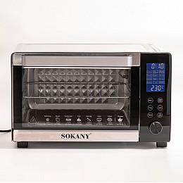 Духовка настільна електрична Sokany SK-10009 об'ємом 35л з таймером білий (SK10009)