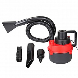 Автомобільний пилосос Turbo Vacuum Cleaner Wet Dry каністра 12V з насадками Червоний