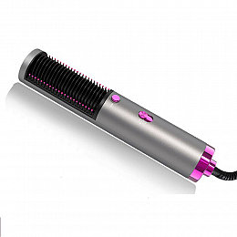 Фен расчёска-выпрямитель для любого типа волос 2в1 Ramindong HOT AIR BRUS стайлер горячим воздухом 800Вт Серый