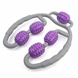 Ручной роликовый массажер RIAS антицеллюлитный Purple (3_03043)
