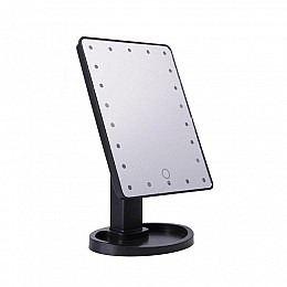 Косметическое зеркало Large 22 с LED подсветкой Black (kz014-hbr)