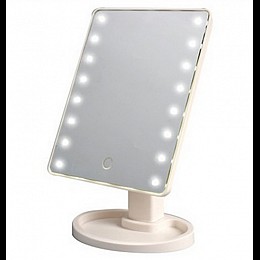 Настільне дзеркало для макіяжу SUNROZ з LED підсвіткою Біле (hub_RVIJ27514)
