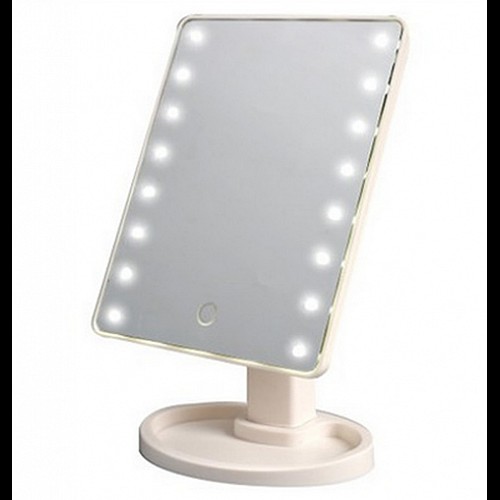 Настольное зеркало для макияжа SUNROZ с LED подсветкой Белое (hub_RVIJ27514)