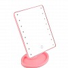 Косметичне дзеркало Large 22 з LED підсвічуванням Pink (kz027-hbr)