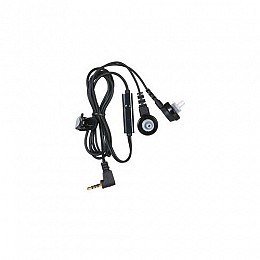 Комплект шнур+наушники на два уха для карманного слухового аппарата Axon микро-Джек 2.5 mm 3pin 100 см Черный