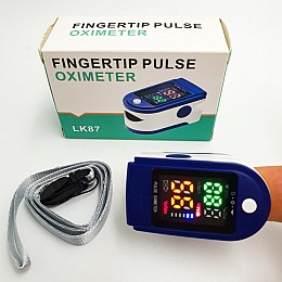 Пульсоксиметр Pulse Oximeter JZK LK87 на палец с монитором кислорода в крови и пульса Fingertip Pulse Oximeter LK87