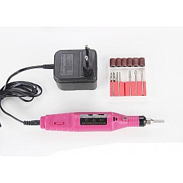 Машинка для маникюра педикюра полировка ногтей фрезер HLV MM 300 Pink