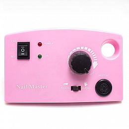 Машинка-фрезер для маникюра педикюра с педалью Beauty nail 8-1DM/211 30Ватт 35т об/мин для коррекции искусственных ногтей Розовая