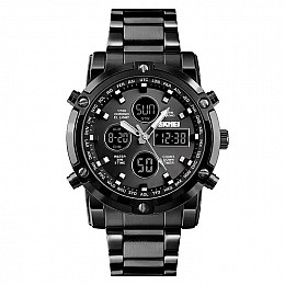 Часы наручные мужские Skmei 1389 Black - Black, 1389BK (12323-hbr)