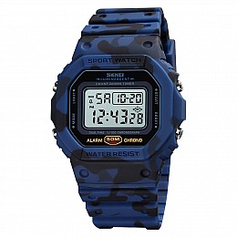 Часы наручные мужские Skmei 1628 Blue Camo 1628CMBU (12265-hbr)