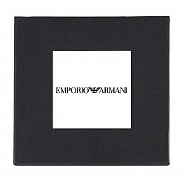Подарункова упаковка - коробка для годинника Emporio Armani чорний з білим (IBW108-6)