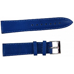 Ремешок для часов кожаный Mykhail Ikhtyar ширина 20 мм Синий (S20-308S blue)
